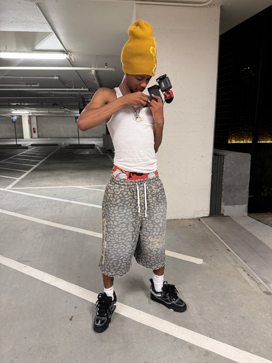 Golden loot Cheetah shorts